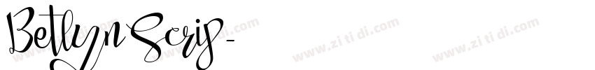Betlyn Scrip字体转换